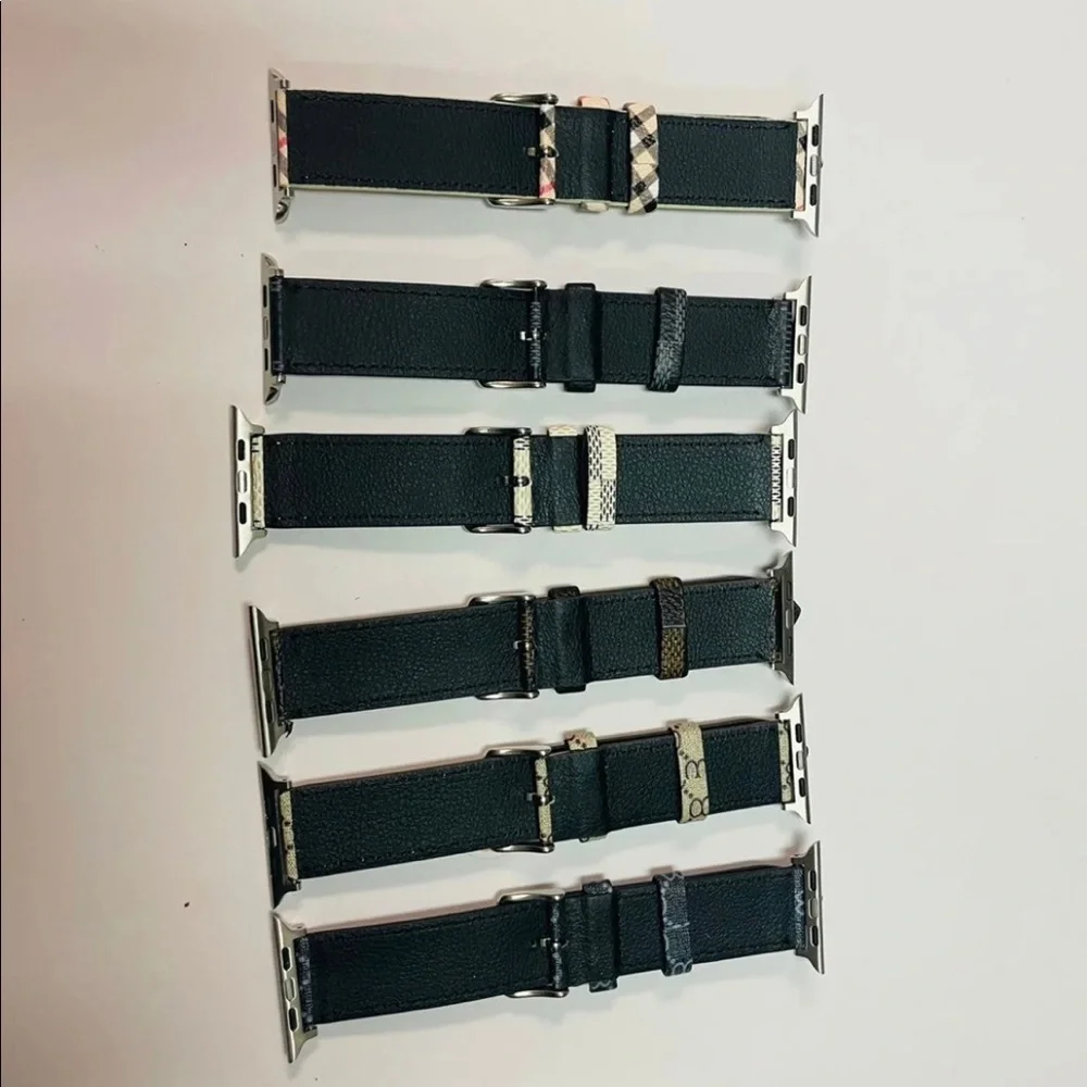 Cute Checkered Design Watchband in Black Apple Watch Any Series